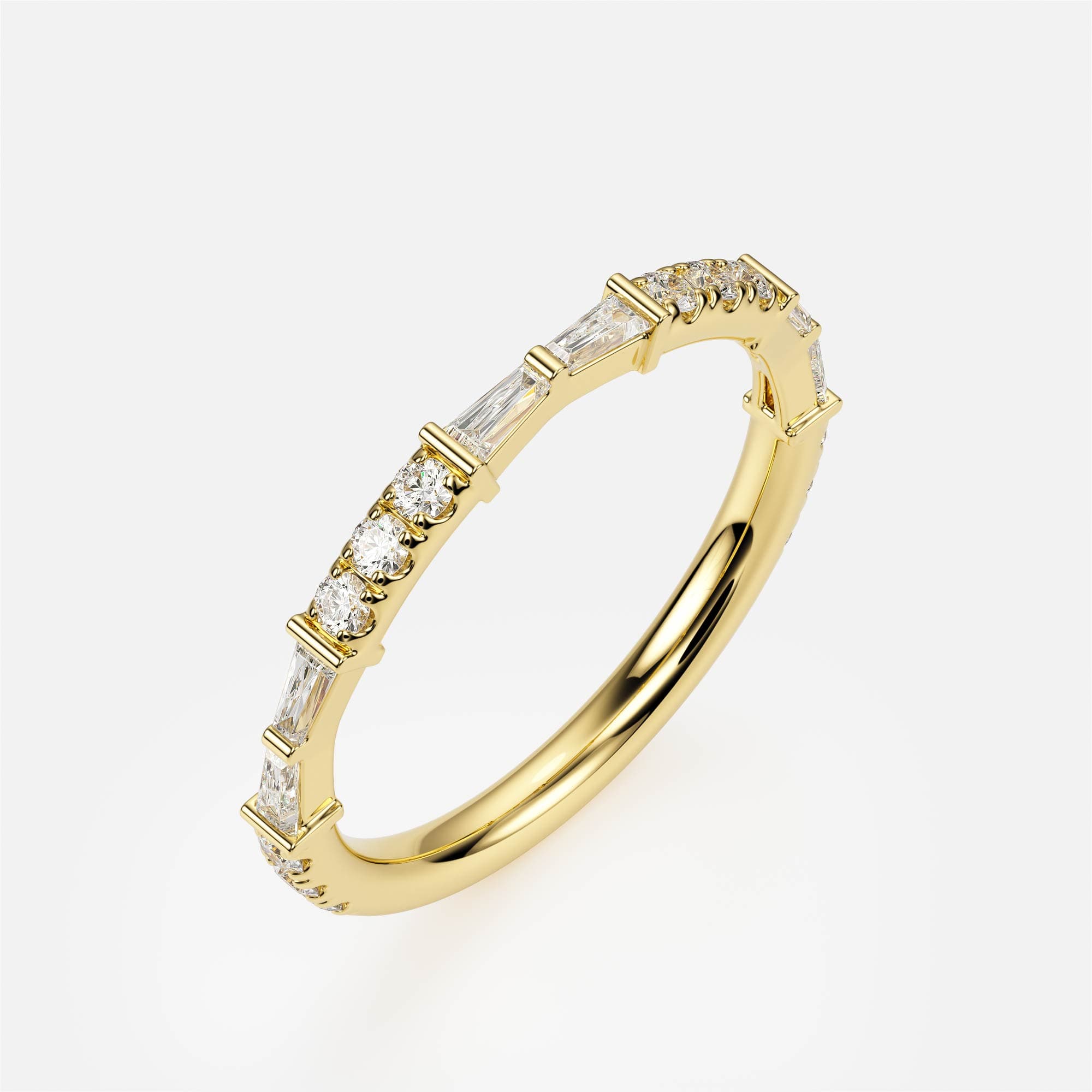 Baguette Trio — Yellow Gold 585, Baguette