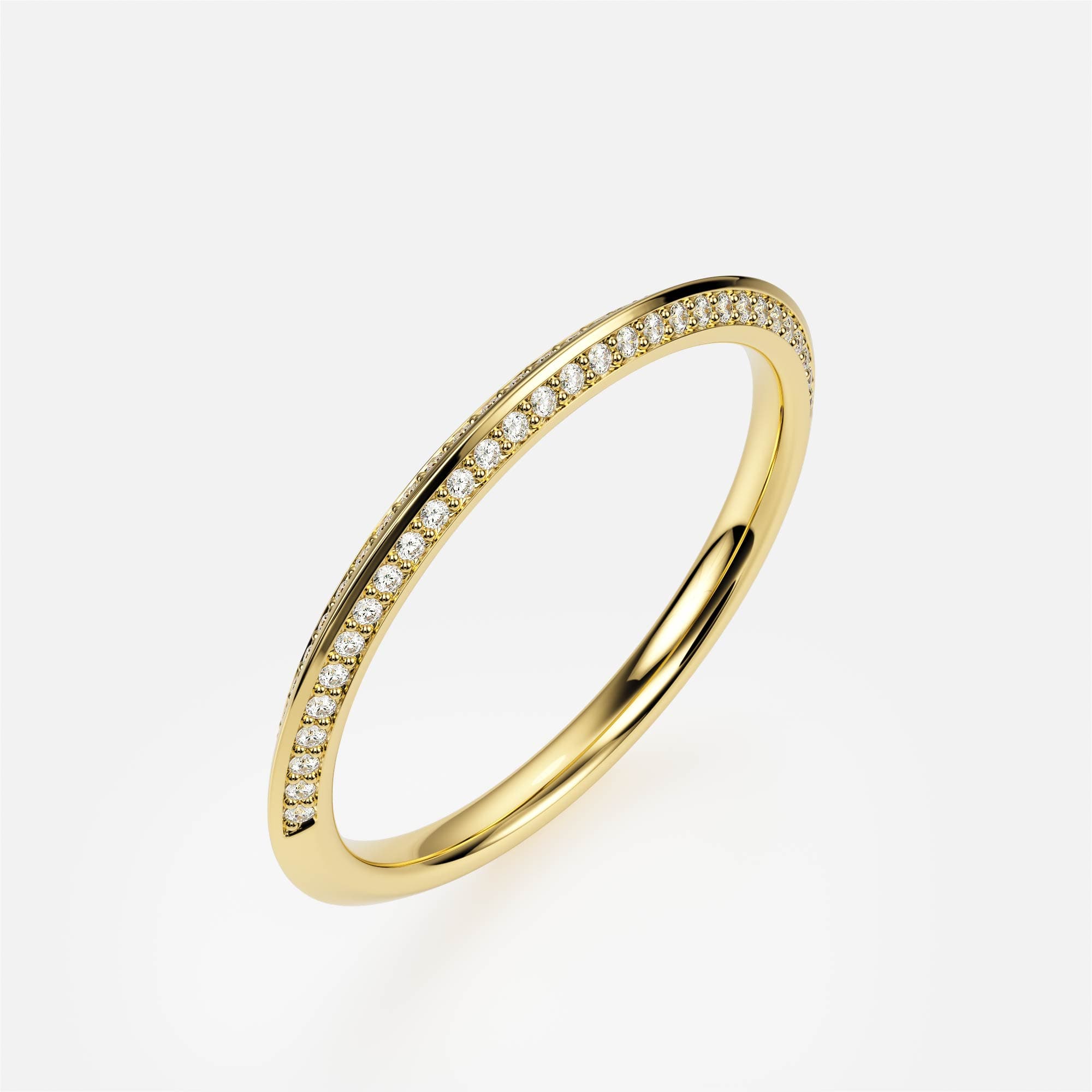 Knife Edge Pavé — Жёлтое золото 585