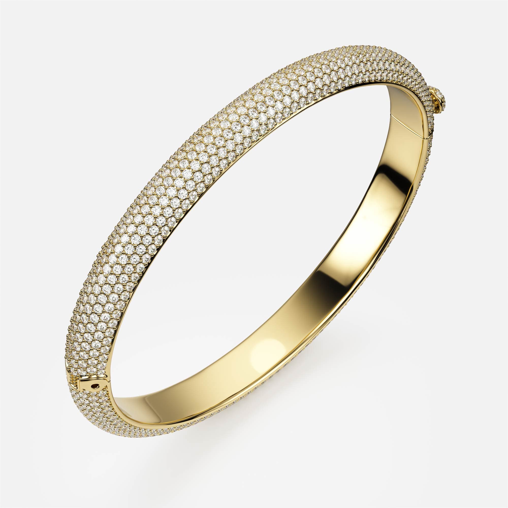 Pavé Bangle — Yellow Gold 585