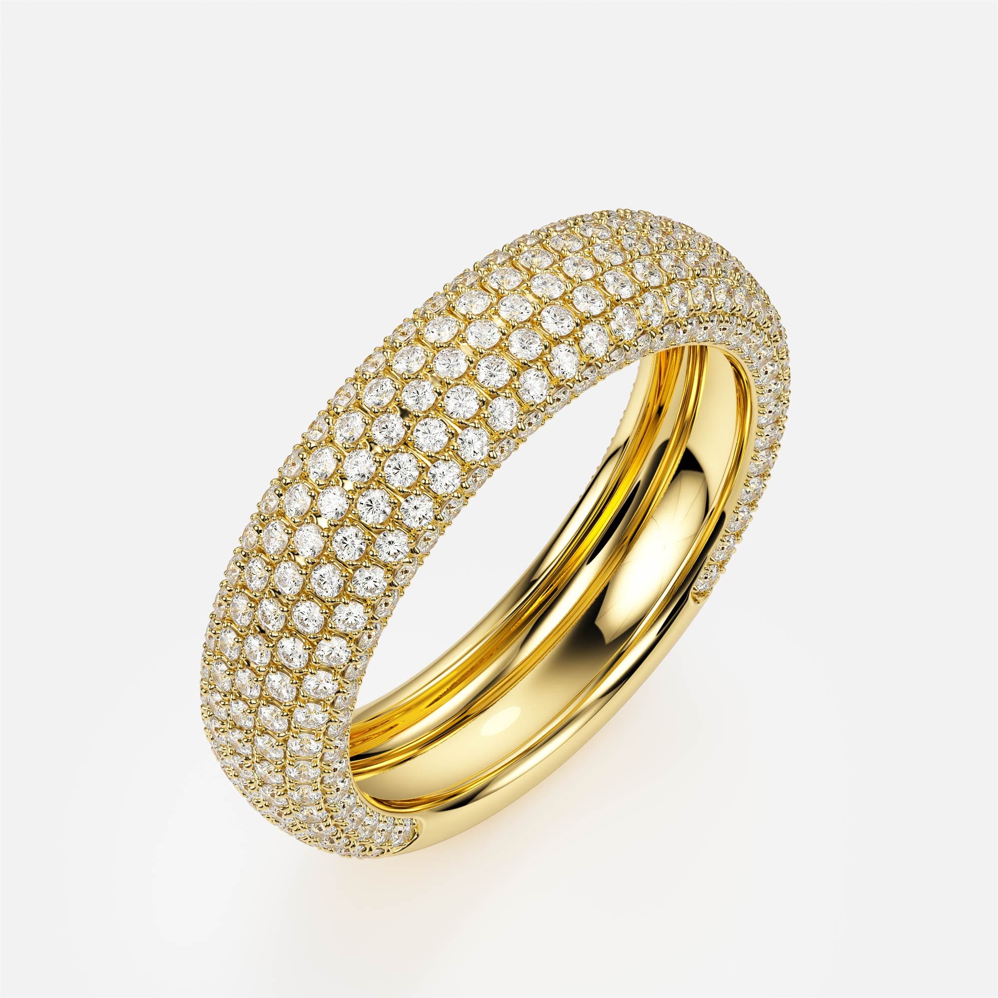 Pavé Dome — Жёлтое золото 585