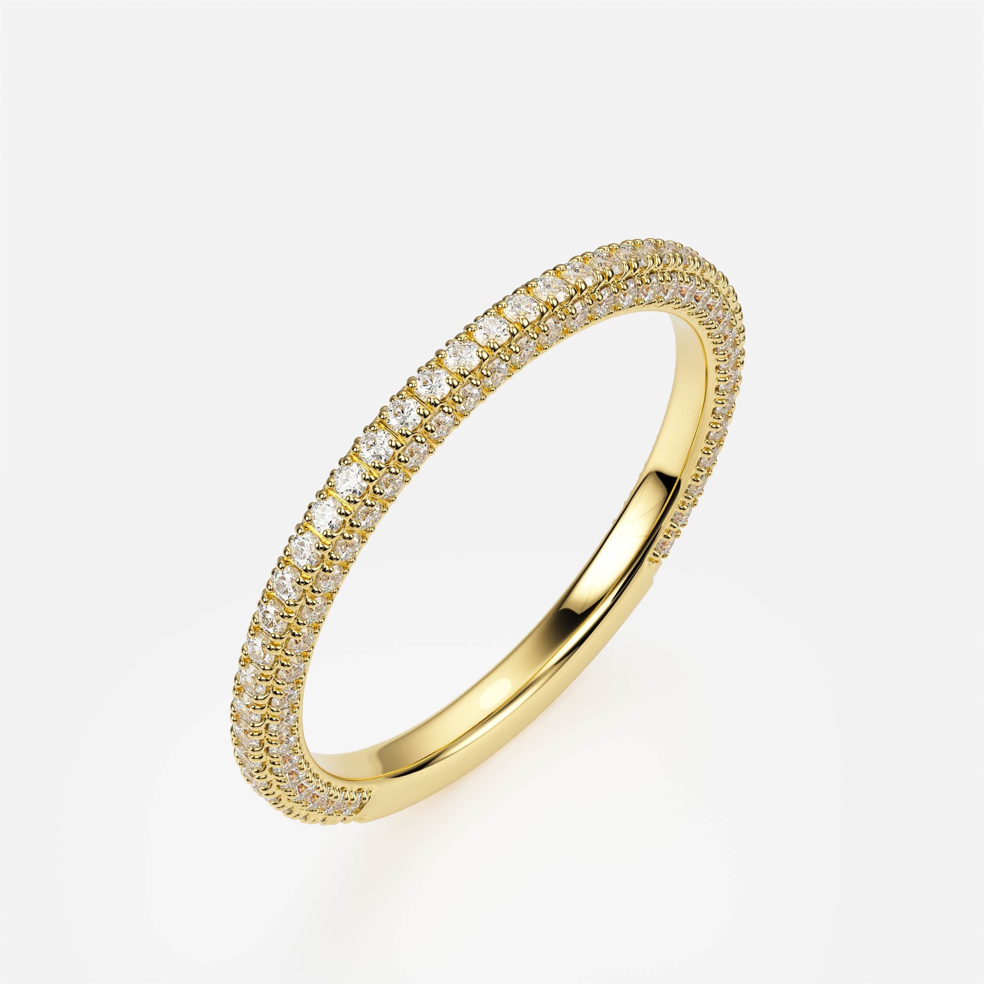 Triple Pavé — Yellow Gold 585